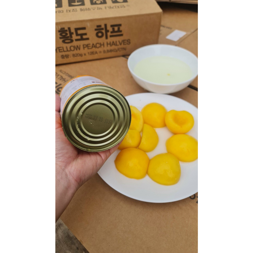 Đào Vàng Ngâm Đường Nong Woo - Hàn Quốc - 820g