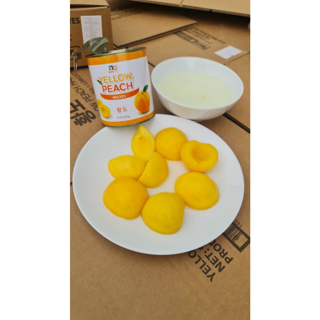 Đào Vàng Ngâm Đường Nong Woo - Hàn Quốc - 820g