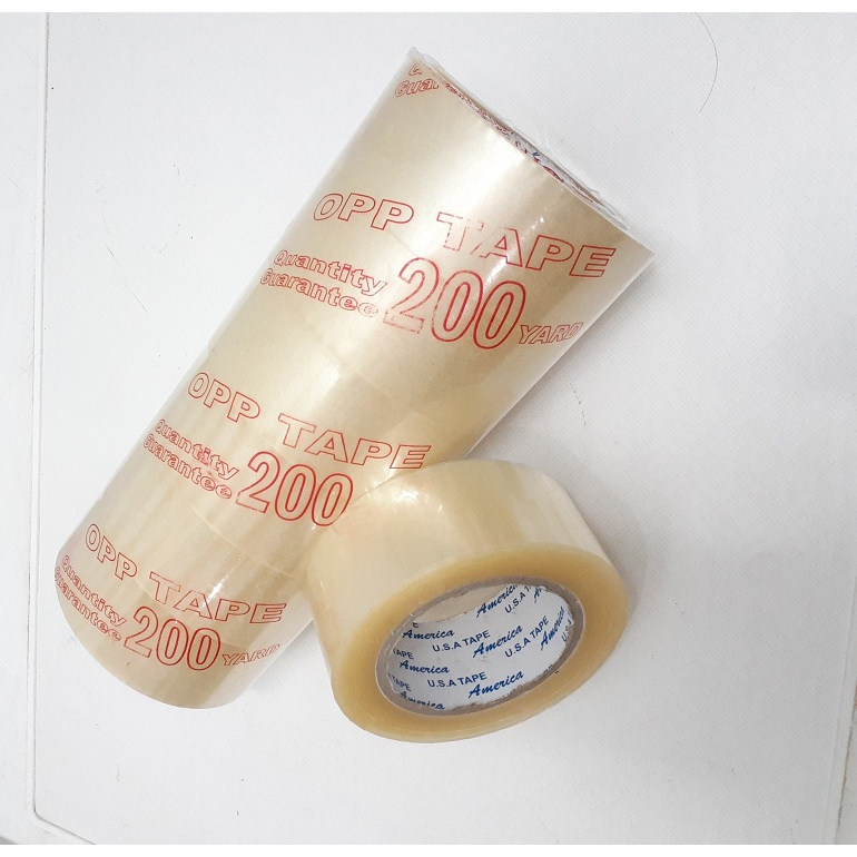 Cuộn băng keo dán thùng 200 YARD - băng keo trong suốt đóng hàng online