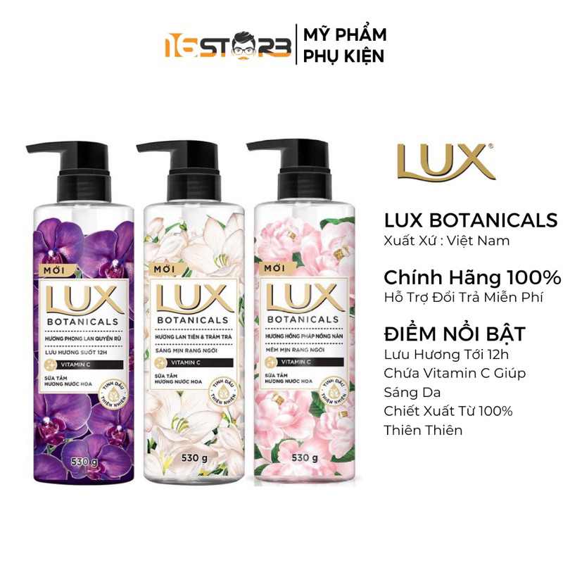 Sữa tắm tinh dầu hoa hồng Lux Soft 530g hàng công ty