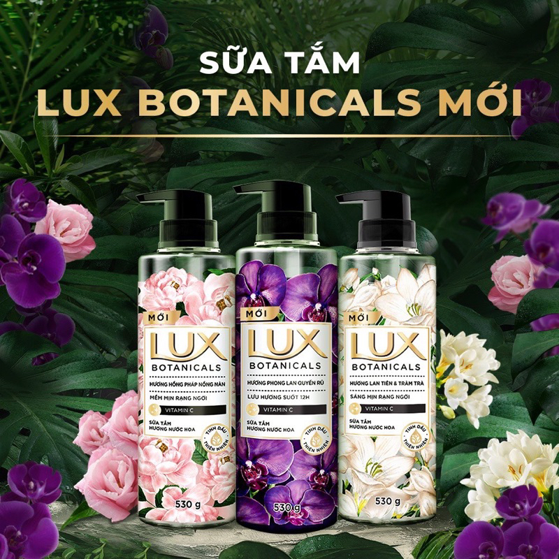 Sữa tắm tinh dầu hoa hồng Lux Soft 530g hàng công ty