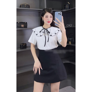 bigsize 55-90kg sét cổ thêu phối chân váy