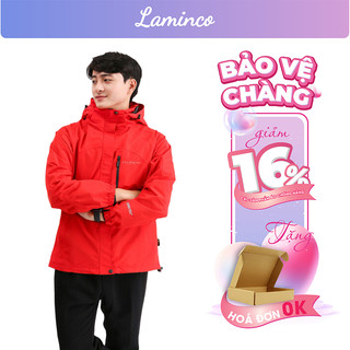 Áo khoác gió nam nữ 2 lớp trượt nước màu trơn thể thao v352 LAMINCO