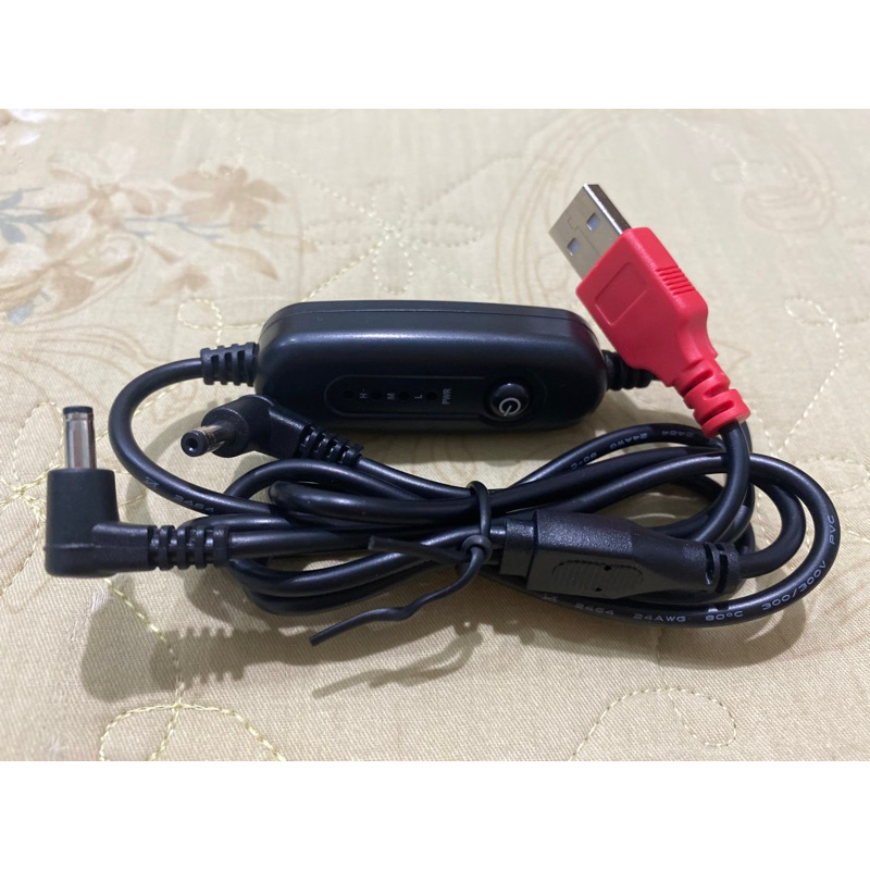 Dây Cáp  Chân Tròn DC và Cáp USB Nối Pin Với Quạt Điều Hoà Chính Hãng