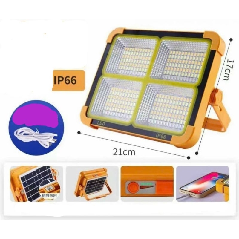 Đèn pha sạc năng lượng đa năng 300w siêu sáng