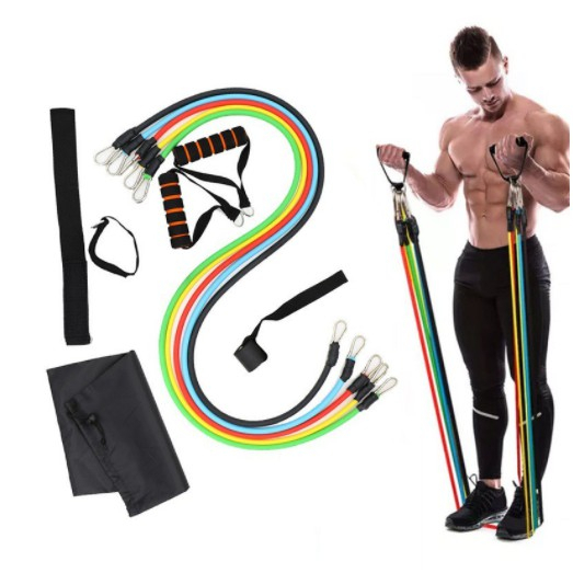 Bộ 5 Dây Ngũ Sắc Tập Full Body - Dụng Cụ Tập Gym Kháng Lực 💪𝑭𝑹𝑬𝑬𝑺𝑯𝑰𝑷💪