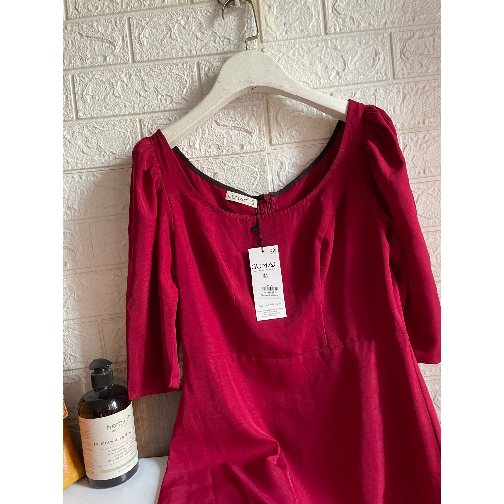 Đầm tay lỡ vai phồng GUMAC