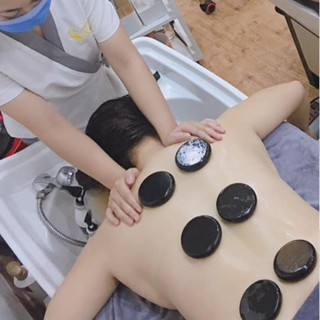 Combo 10 Viên - Đá nóng massage body đả thông kinh lạc, lưu thông khí huyết, đá tròn, đá ovan, đá kẹp chân massage