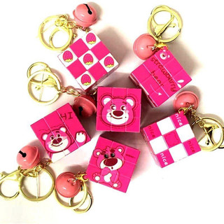 Móc khoá rubik mini mẫu gấu dâu lotso. ★rubic gấu dâu★