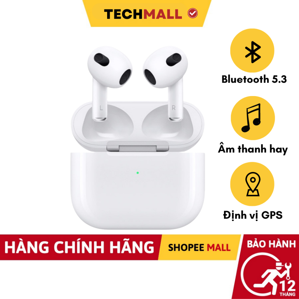 Tai Nghe Bluetooth Không Dây AP3 Âm To Mic Rõ Pin Trâu Cảm Ứng Chạm Định Vị Đổi Tên- TECHZONE MALL