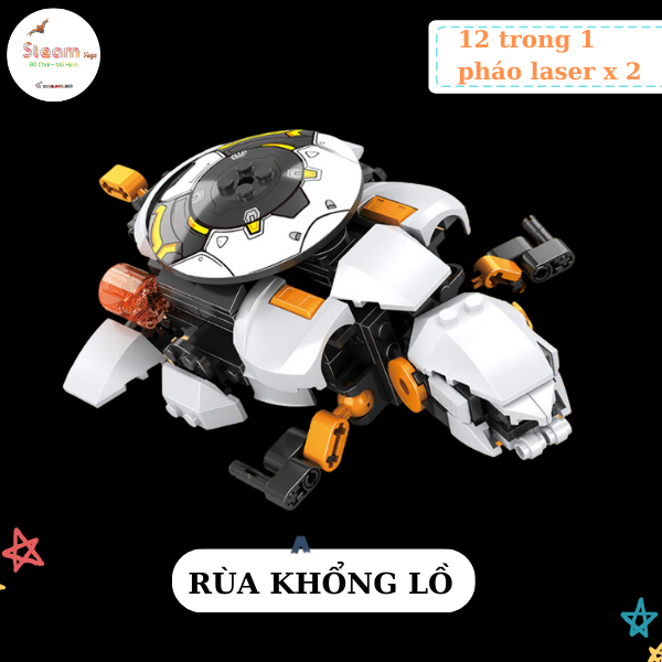 Đồ Chơi Lắp Ráp LEGO's 12in1 Ghép Mô Hình TÀU CHIẾN, Wrecking Ball CHUỘT HAMSTER, XE TĂNG, KHỦNG LONG