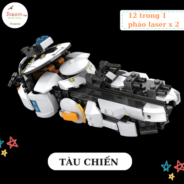 Đồ Chơi Lắp Ráp LEGO's 12in1 Ghép Mô Hình TÀU CHIẾN, Wrecking Ball CHUỘT HAMSTER, XE TĂNG, KHỦNG LONG