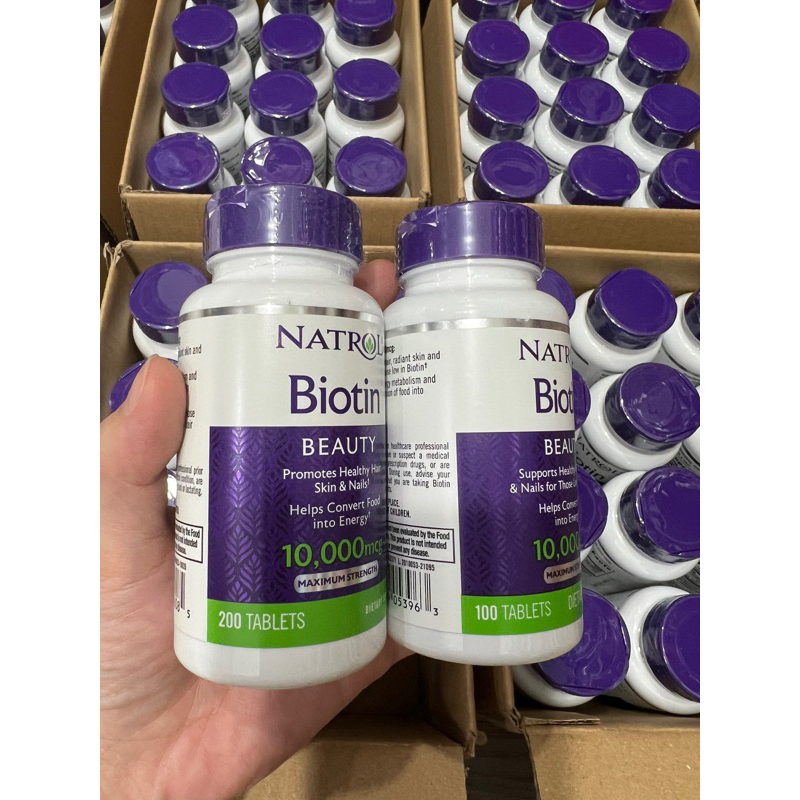 Viên uống mọc tóc Natrol Biotin 10000 Mcg - Mỹ 100 viên