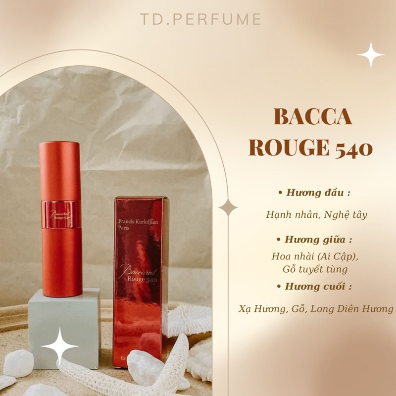 BAC.CARAT ROUGE 540 (Unisex) - Nước hoa mini 20ml