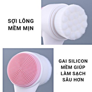Cọ Rửa Mặt Massage Hai Đầu Hàn Quốc