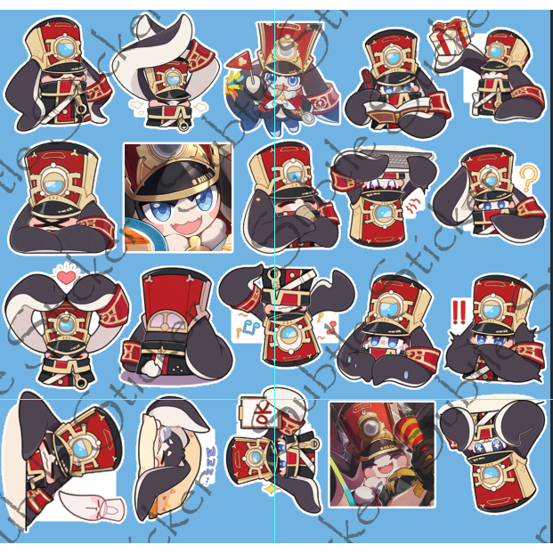 - Set 10/15/30 Sticker Pom-Pom/ Pom Pom game Honkai Star Rail/Honkai:Star Rail dán trang trí siêu đẹp