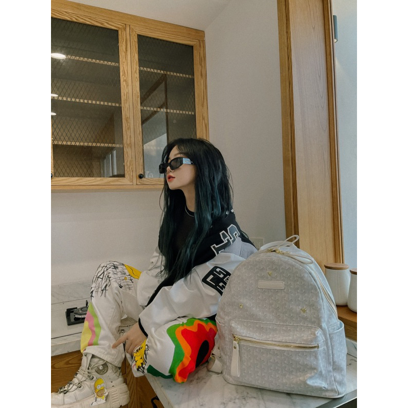 Balo Edmond Maison Monogram Marid Màu Trắng