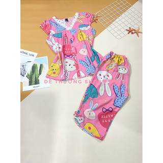 Bộ lửng mặc nhà tole lanh cài nút và có tay size 4