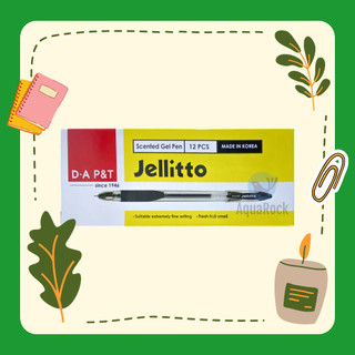 Hộp 12 cây bút viết mực gel nước dong-a d-a p&t jellitto / jellito ngòi 0.4mm hàn quốc