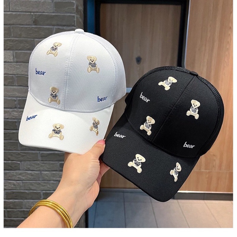 Nón lưỡi trai gấu thêu