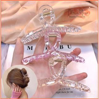 【MỚI 1 Kẹp CHÉO TRONG SUỐT- KẸP Tóc Chéo Màu Trong Suốt Trong Màu 10.5cm 【km247 
