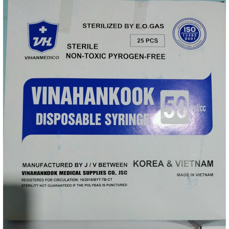 Ống tiêm các ml  - Bơm kim tiêm sử dụng 1 lần VINAHANKOOK