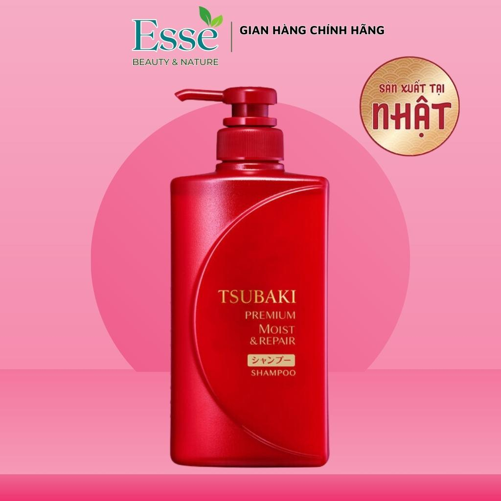 Dầu Gội Tsubaki Premium Moist Dưỡng tóc SUÔN MƯỢT óng ả 490ml - Dầu gội Tsubaki Đỏ - CHÍNH HÃNG, DATE MỚI