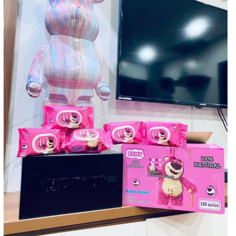 Khăn giấy ướt gấu dâu 120 cái