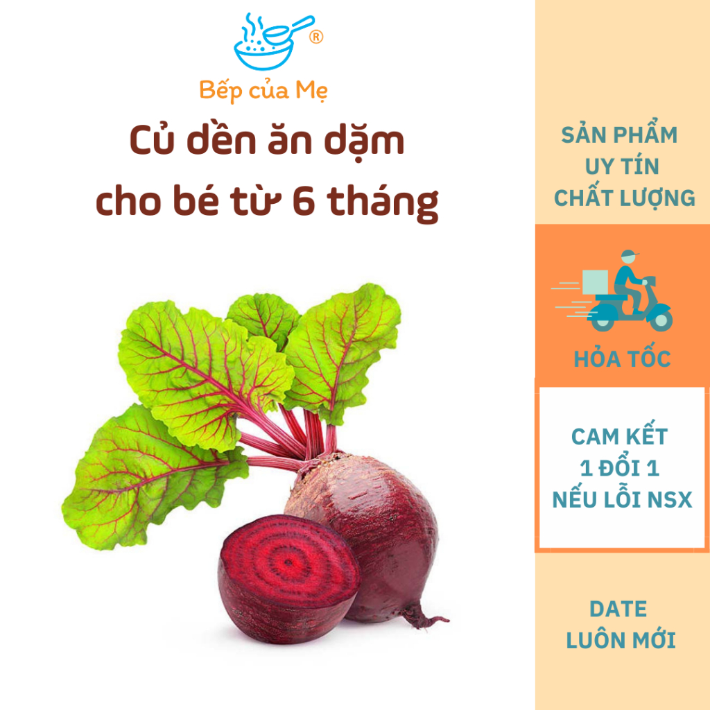 Củ dền cắt lát nấu ăn dặm cho bé từ 6 tháng, gói 20g, Shop Của Mẹ
