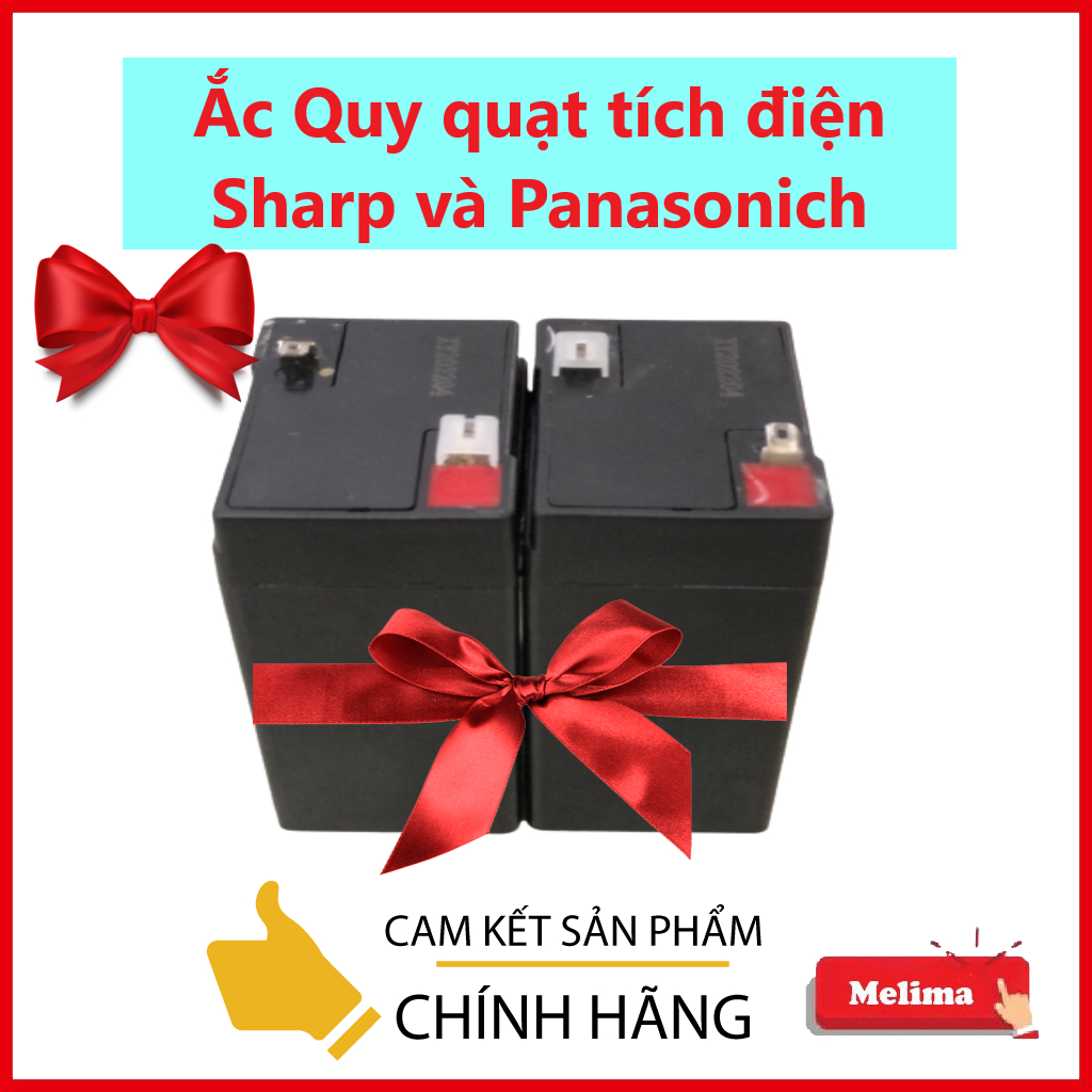 Ắc quy Quạt tích điện Panasonic Loại to lên đến dùng được đên 8h siêu bền Kèm tích hợp đèn siêu sáng hàng hãng siêu tốt