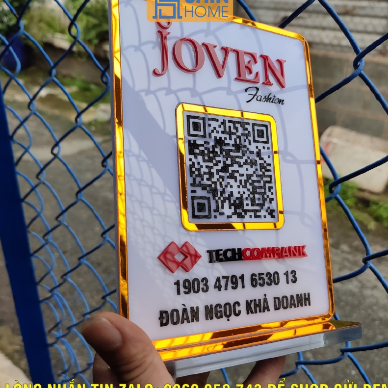 Bảng mã qr, bảng số tài khoản ngân hàng Gương Vàng