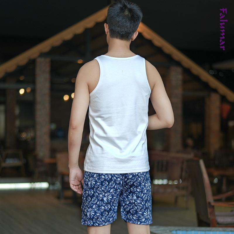 Quần đùi mặc nhà FALUMAR cho nam, nữ chất vải cotton hoạ tiết mềm mịn, mát mẻ