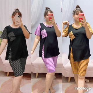 SÉT NGỐ QUẦN SỌC SIÊU DỄ THƯƠNG  Bigsize 68kg đến 95kg