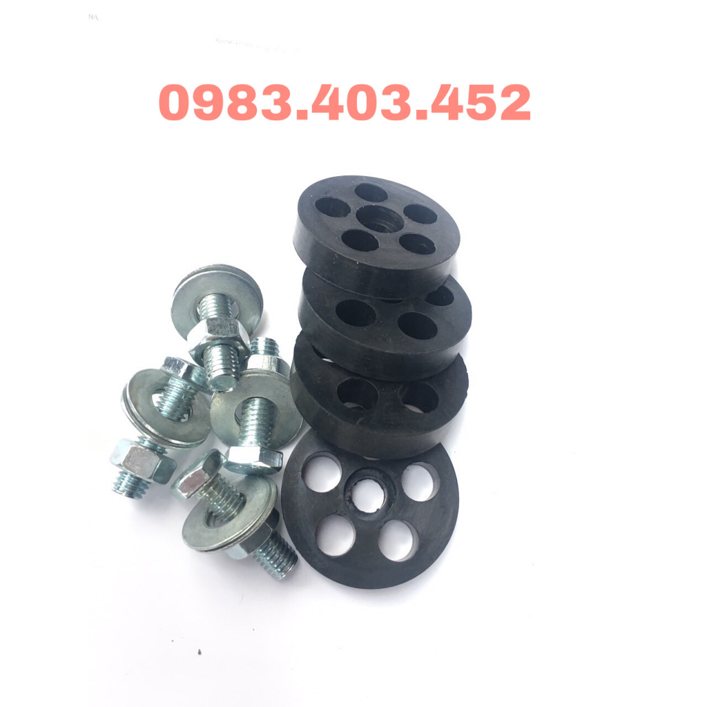 Combo 4 đế cao su chống rung điều hòa (kèm ốc)