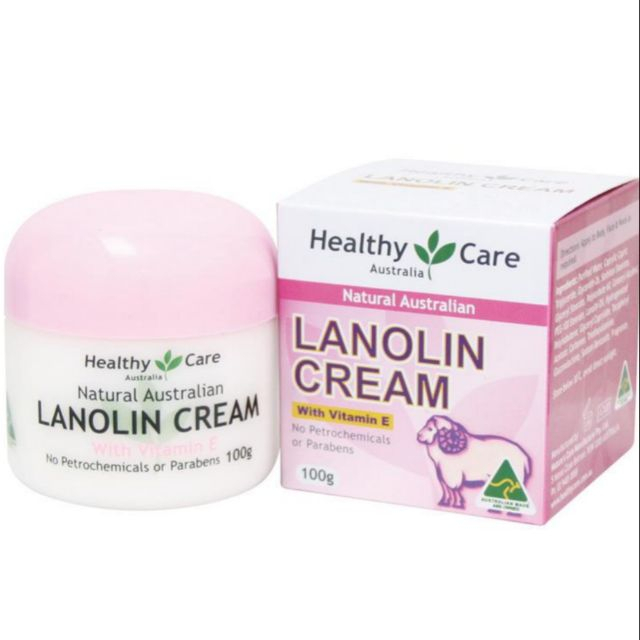 Kem dưỡng da nhau thai cừu Healthy Care Natural Lanolin & Vitamin E Cream 100g Chợ Việt Úc