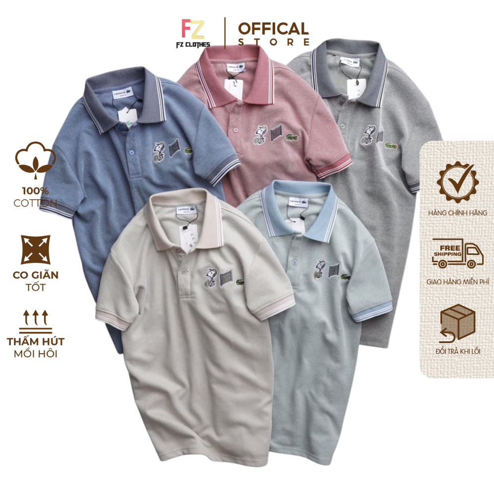 Áo thun nam trơn LACOT BASIC POLO Áo phông nam có cổ vải mịn mát bền không bai xù - FZ01