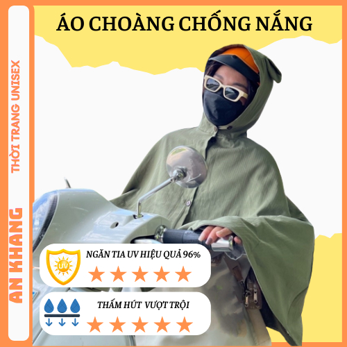 Áo chống nắng Nhung tăm cotton siêu dầy dạng choàng tiện dụng KA02