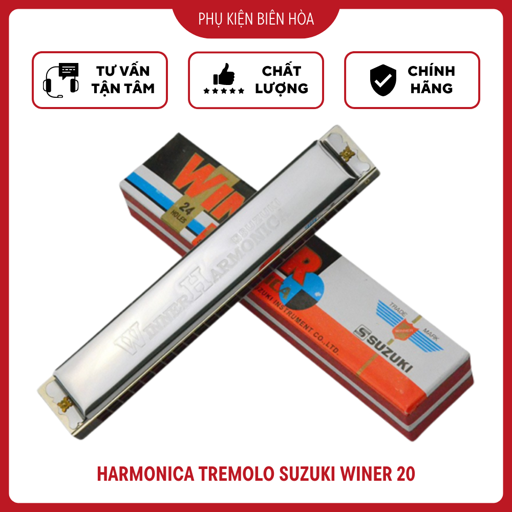 Kèn Harmonica Tremolo Suzuki Winer 20 (20 holes) hàng chính hãng