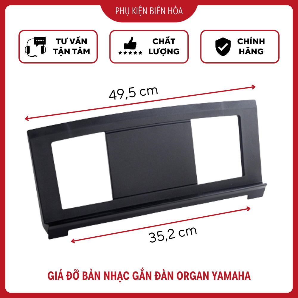 Giá đỡ bản nhạc gắn đàn organ Yamaha kích thước tiêu chuẩn 49,5 x 21 cm