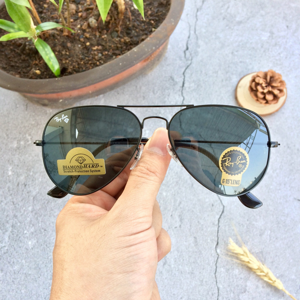 KÍNH RAYBANN 2hand Chuẩn Hãng .TRÒNG THỦY TINH CHỐNG UV. THỜI TRANG DÀNH CHO CẢ NAM VÀ NỮ