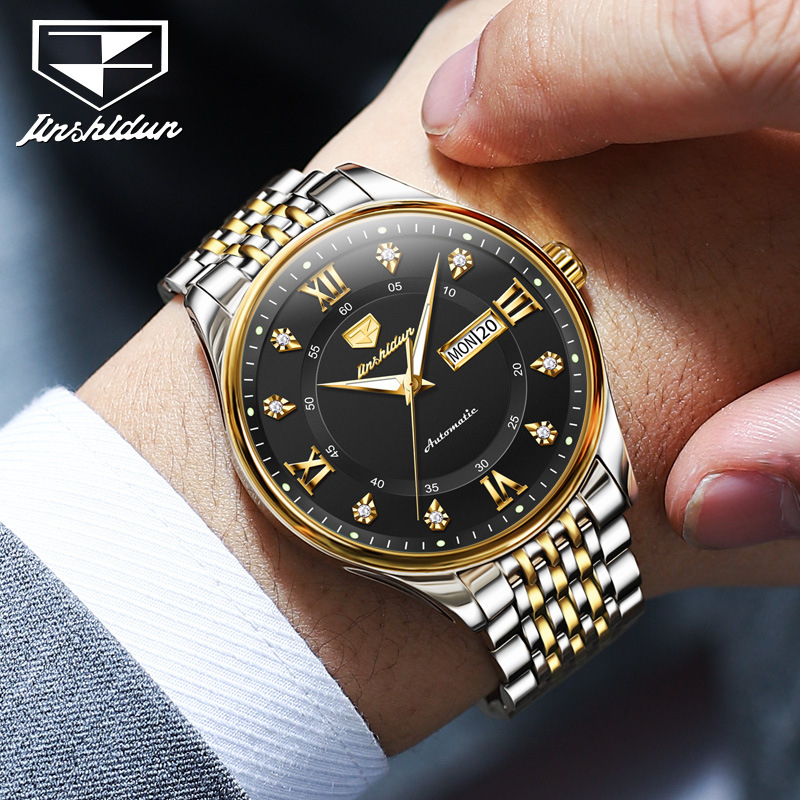 Đồng Hồ Cơ Nam Chính Hãng JSDUN 8939  Đồng Hồ Nam Automatic Dây Thép Đúc Đặc Kháng Nước 5ATM