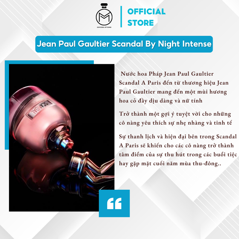 Nước hoa nữ Jean Paul Gaultier Scandal  By Night Intense chiết 10ml hương thơm của những cô nàng tính cách
