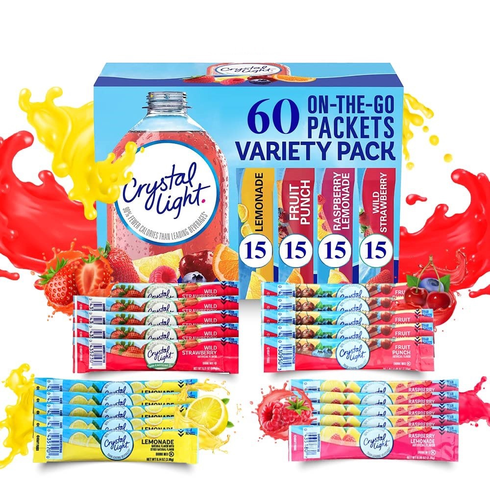 Crystal Light 1 gói Bột Pha Nước Trái Cây không đường Crystal Light Gói Nhỏ