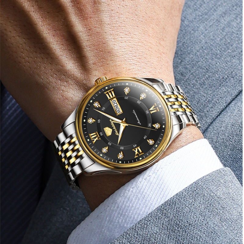 Đồng Hồ Cơ Nam Chính Hãng JSDUN 8939  Đồng Hồ Nam Automatic Dây Thép Đúc Đặc Kháng Nước 5ATM