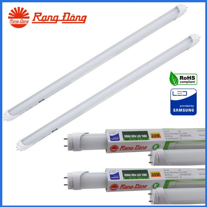 Bộ bóng đèn Led tuýp 1m2 Rạng Đông 20W ánh sáng trắng