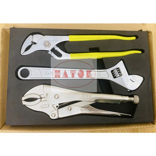 Bộ kìm mỏ lết 3 món hat-03tots nhật bản