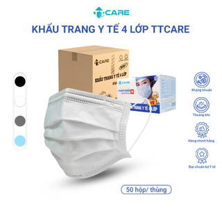 Khẩu trang y tế 4 lớp tt care kháng khuẩn 99% chống bụi chuẩn bộ y tế - hàng chính hãng