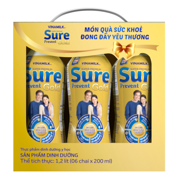 Sữa bột pha sẵn Sure Prevent Gold - Lốc 6 chai 200ml