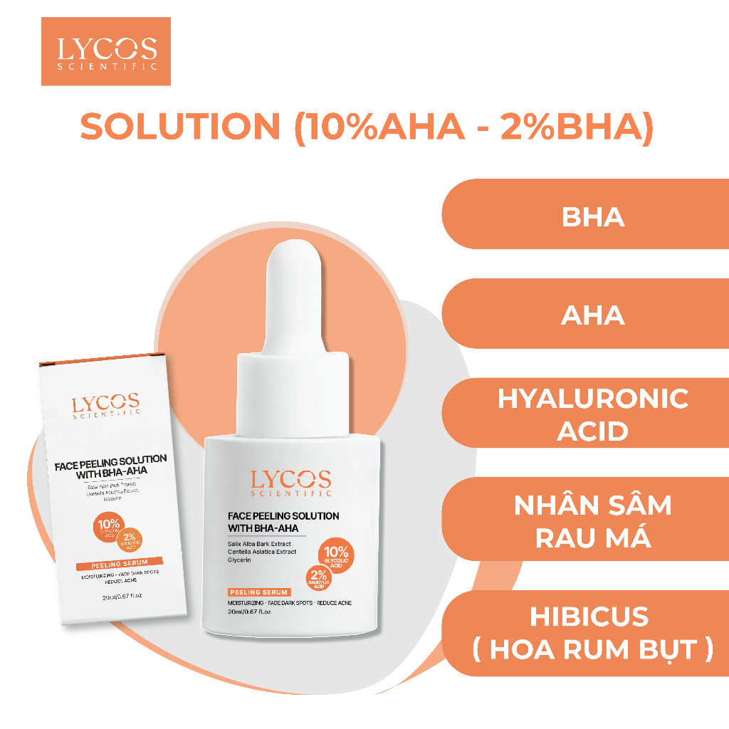 Lycos face peeling solution 10%AHA – 2%BHA