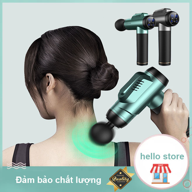 Máy Mát Xa Cầm Tay Súng Fascia 8 Đầu 99 Chế Độ Rung -Súng massage toàn thân giảm căng cơ nhức mỏi vai gáy